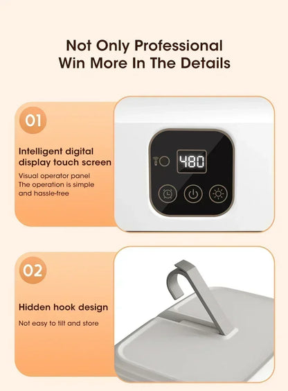 Mini Portable Foldable Electric Dryer with Intelligent Timer Fast Drying Household Cabinet Compact Travel Drying Bag Included