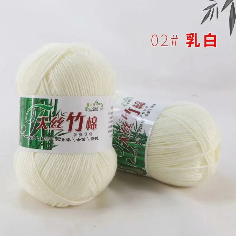 Tiansi Bamboo Cotton Yarn Bamboo Charcoal Cotton Hook Needle Thread Cotton Nitrile Woven Yarn DIY Weaving Material