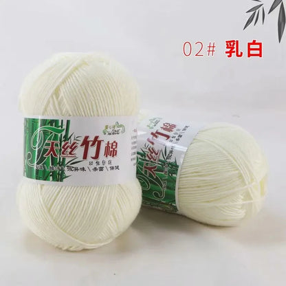 Tiansi Bamboo Cotton Yarn Bamboo Charcoal Cotton Hook Needle Thread Cotton Nitrile Woven Yarn DIY Weaving Material