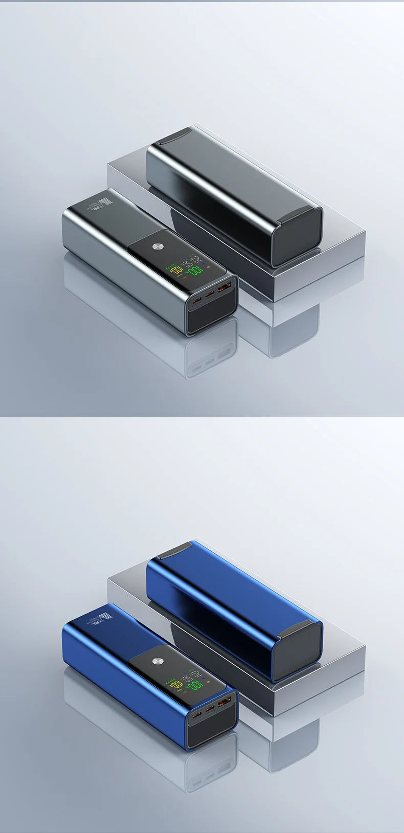 New PD100W Power Bank 30000mAh Large Capacity Two-way Fast Charging Portable Powerbank Laptop External Spare Battery for Macbook