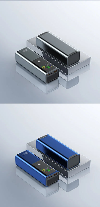 New PD100W Power Bank 30000mAh Large Capacity Two-way Fast Charging Portable Powerbank Laptop External Spare Battery for Macbook