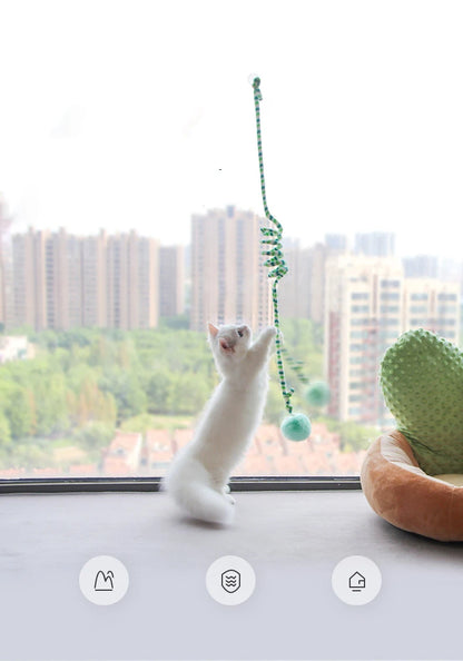 Interactive Cat Hanging Toy Simulation Cat Toy Funny Self-hey Interactive Toy for Kitten Playing Teaser Wand Toy Cat with bell
