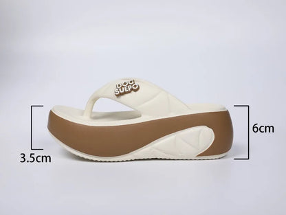 Women's Flip Flops 2025 Summer New Casual Slippers Fashion Platform Slippers for Women Outdoor Beach Slippers Lightw EVA Slides