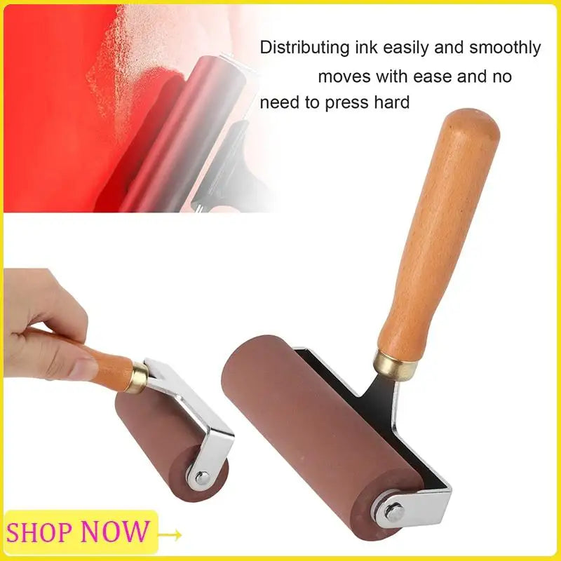 Especial Brayer Soft Flexible Sturdy Elastic Rubber Roller For Printmaking Scrapbooks,Rubber Roller, Ink Roller(15Cm)
