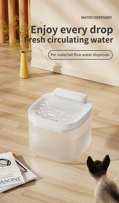 3L/101.45oz Automatic Cat Water Fountain Large Capacity Pet Dog Water Dispenser Circulating Filter Mute Pet Fountain Feeder