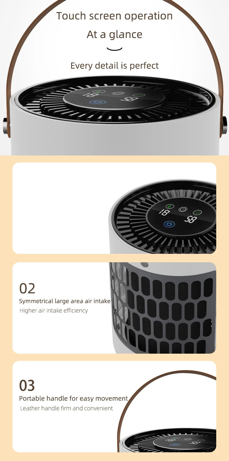 Pet air Purifier for cats and dogs Hair in bedroom hoe ca in Bedroom hoe Cabinet True HEPA Filter Filtration System Cleaner Odor