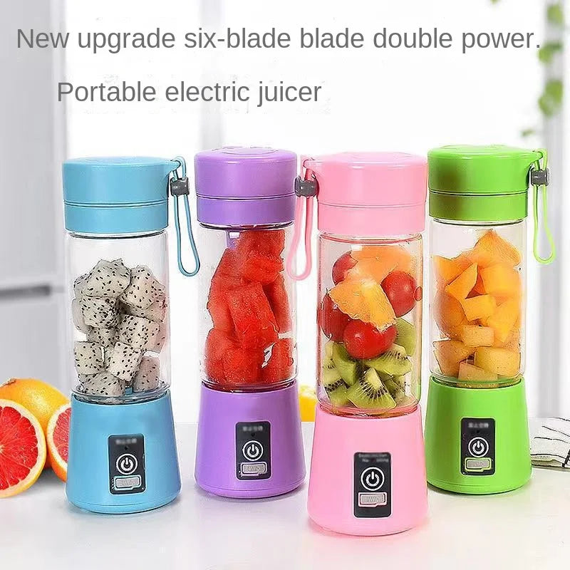 Electric Mini Juice Shake Blender Portable Mini Whirlwind Juice Cup Charging Mini Edition Fruit Juice Machine 6 Blades