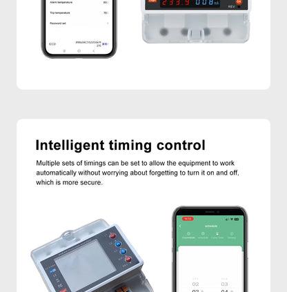 Smart Life Energy Monitoring 100A Tuya WiFi 3-Phase Meter with Bi-Directional Auto-Reclosing Relay
