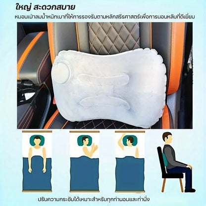 Inflatable Pillow - Compressible Portable Neck Cushion, For Travel, Home, Office & Camping - Multifunctional, Comfortable