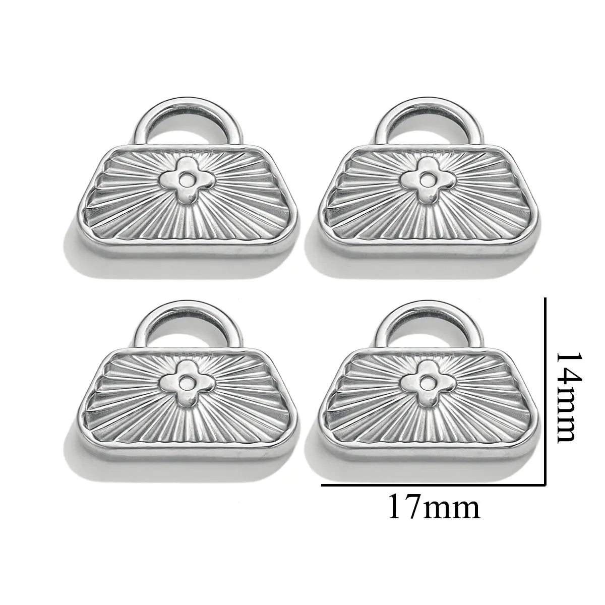 5PCS Stainless Steel Crucifix Bag Lock Pendant Charms Pad Lock Charms Fit DIY Necklace Bracelet Pendants Jewelry Making