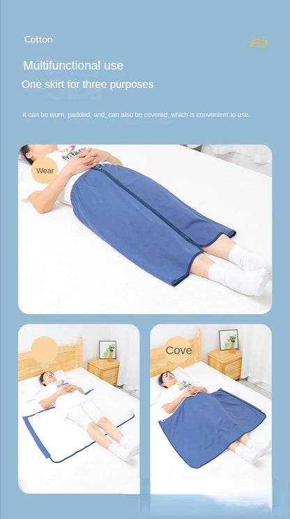 Adult Elderly Diaper Skirt Cloth Diaper for Bedridden Paralyzed Washable Cotton Diaper Pad for Menstrual Waterproof Leak-proof