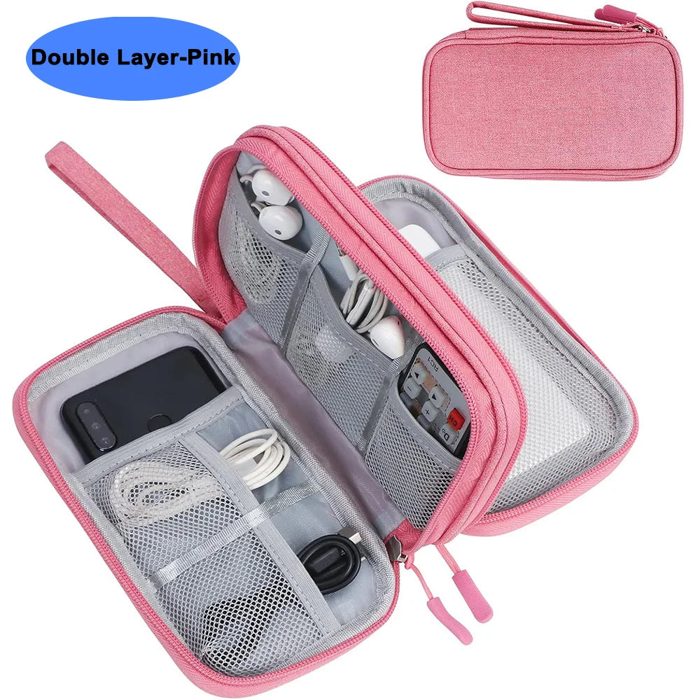 Electronics Wire-winding Storage Bag Waterproof Carrying Accessories Pouch Travel Bag Universal Cable Organizer Electronics Bag