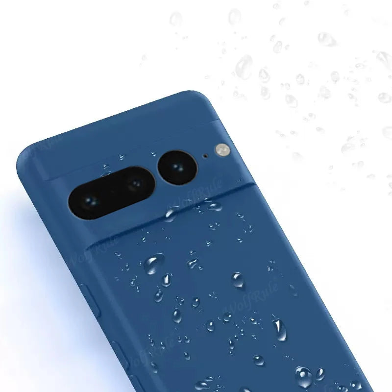 For Cover Google Pixel 7 Case Google Pixel 7 6 8 Pro 7A Capa Shockproof Liquid Silicone TPU Soft Cover Google Pixel 7 Pro Funda