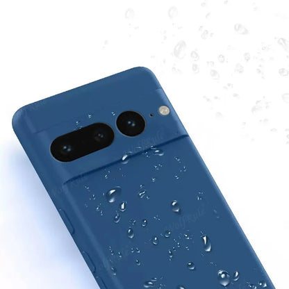 For Cover Google Pixel 7 Case Google Pixel 7 6 8 Pro 7A Capa Shockproof Liquid Silicone TPU Soft Cover Google Pixel 7 Pro Funda