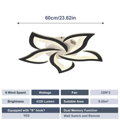 LED Ceiling Light Modern Black/White Acrylic Decor Lamp Bedroom Living Room Study Indoor Home Creativity Decorative