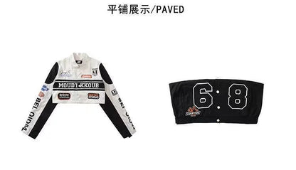 Windproof Biker Jackets for Couples High Street All Match Racing Wear American Women's Oversize Coats Detachable 2024 New