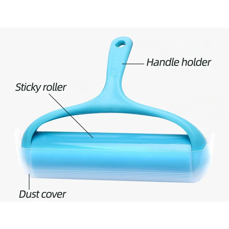 Cloth Sticking Roller Reusable Silicone Dust Removal Drum for Cleaning Hair and Debris on Clothes Carpets Sofas and Beds