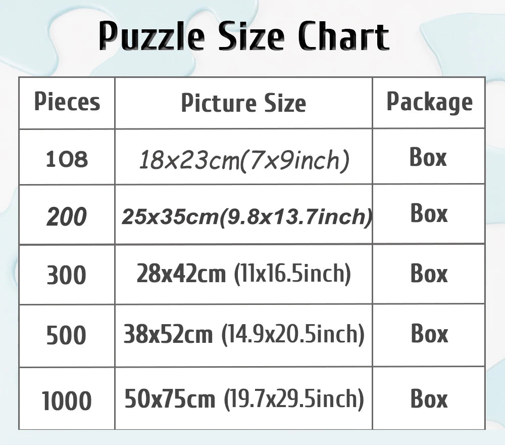 custom Puzzle 108/200/300/500/1000 Pieces Game Jigsaw Puzzlegift for yourself and your family Wooden high-quality floor puzzle