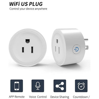 Remote Voice Control Smart Plug 110-240V US Plug Smart Plug Outlet Power Monitoring 10A/16A/20A Smart Wifi Socket Scene Linkage