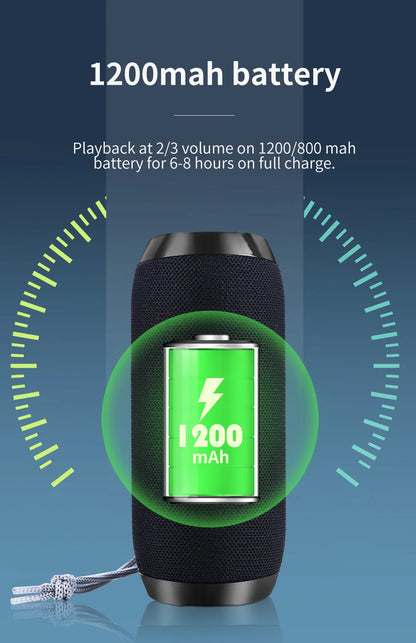 TG117 Bluetooth Speakers Portable Wireless Sound Box  Outdoor Loudspeaker Waterproof Stereo Surround Supports TF Radio