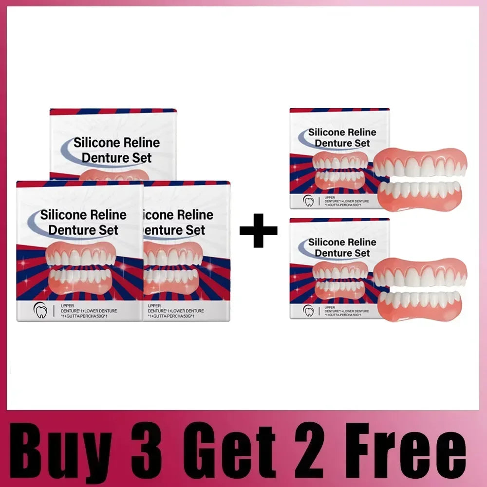 False Teeth Silicone Upper Lower Veneers Perfect Laugh Veneers Dentures Paste Fake Teeth Braces Comfortable Teeth Orthodontic