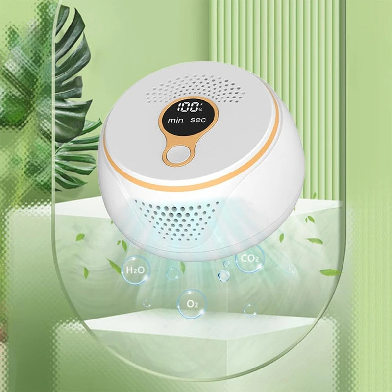 A69eodor Remover Machine For Smoke Smell, Mini Round Air Purifier, Wireless Portable Odor Air Eliminator Freshener