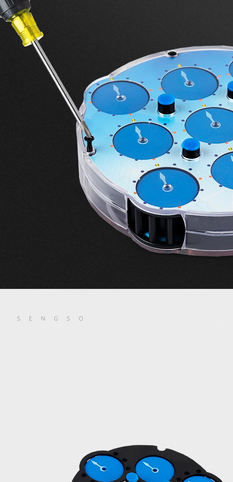 Sengso Magnetic Magic clock 3x3x3 Magic clock 4x4 magic clock 5x5 Magic Clock 3x3 magic cube clock Magnetic Speed cube clock toy