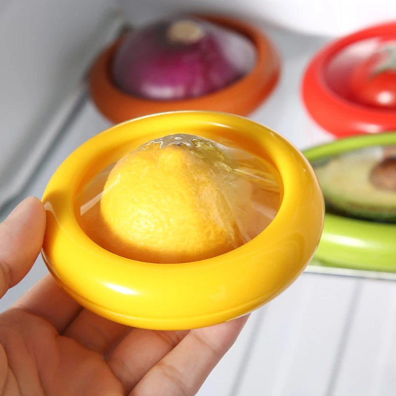 Reusable Food Saver Box Half Cut Fruit Freshing Retractable Film Storage Container Fruit Preservation Seal Cover Kitchen Tools