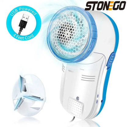 Electric Fabric Shaver Lint Remover USB Powered Cordless Sweater Cleaner for Clothes Sofa Home 1PC