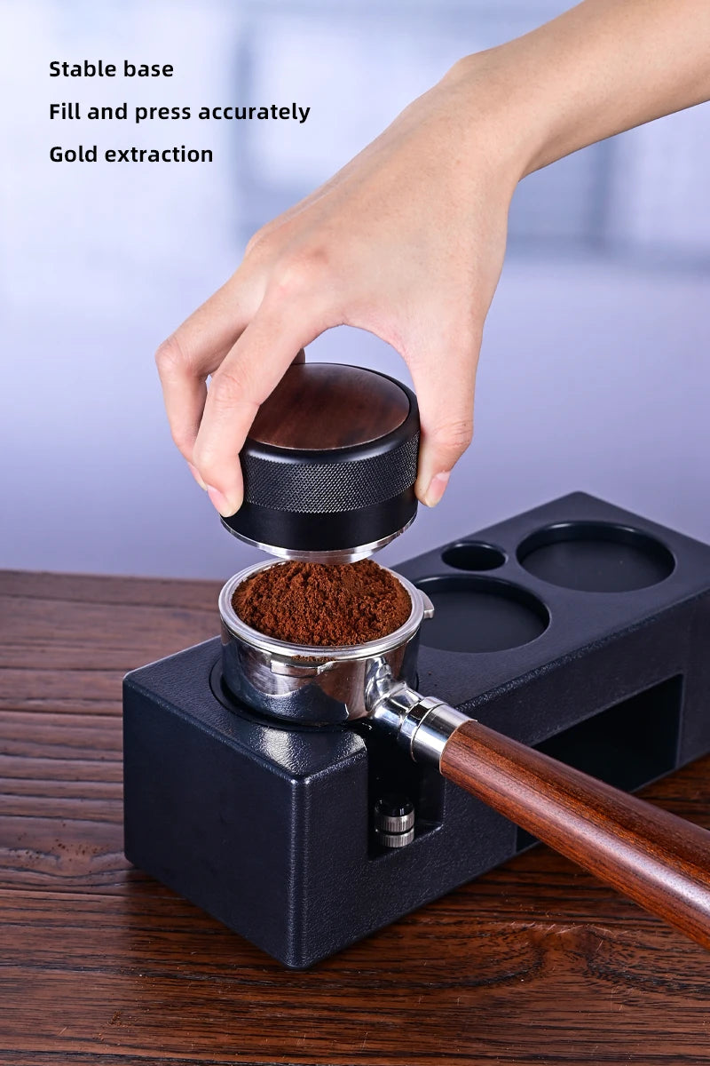 Barista Tool  Espresso Tamper Holder Black White ABS Station Coffee Knock Box Multifunction Coffee Tamper Portafilter