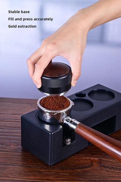 Barista Tool  Espresso Tamper Holder Black White ABS Station Coffee Knock Box Multifunction Coffee Tamper Portafilter