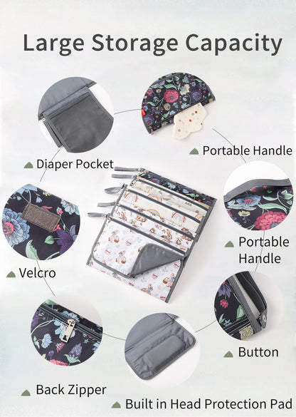 INSULAR Baby Diaper Changing Pad Portable Diaper Bag Waterproof Infant Nappy Sheet Multi-functional Mother-Baby Nursing Products