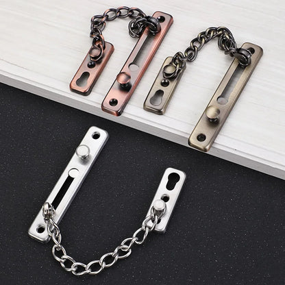 Door Chain with Lock Door Lock Bolt Chain Kids Safety Security Home Latch Buckle Guard Lock Anti-Theft Hotel Hardware Accessorie