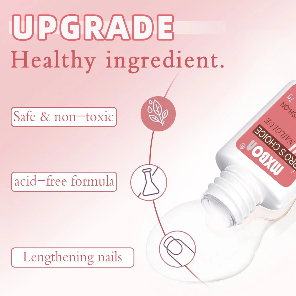 7g Fast-dry Nail Glue Super Strong Adhesive False Nail Glue With Brush Acrylic Nail Tips Rhinestones Sticky Nail Art Bond Glue