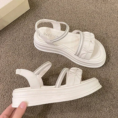 Outdoor Platform Sandals for Women New Breathable Fashion Woman Shoes Summer 2025 Comfortable Trending Pvc Designer Luxury Shoe