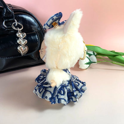 Clothes for Labubu  doll clothes Handmade Custom Clothing Paired With Elegant Dresses Printed Work Pants Scarves Fashion Shoes