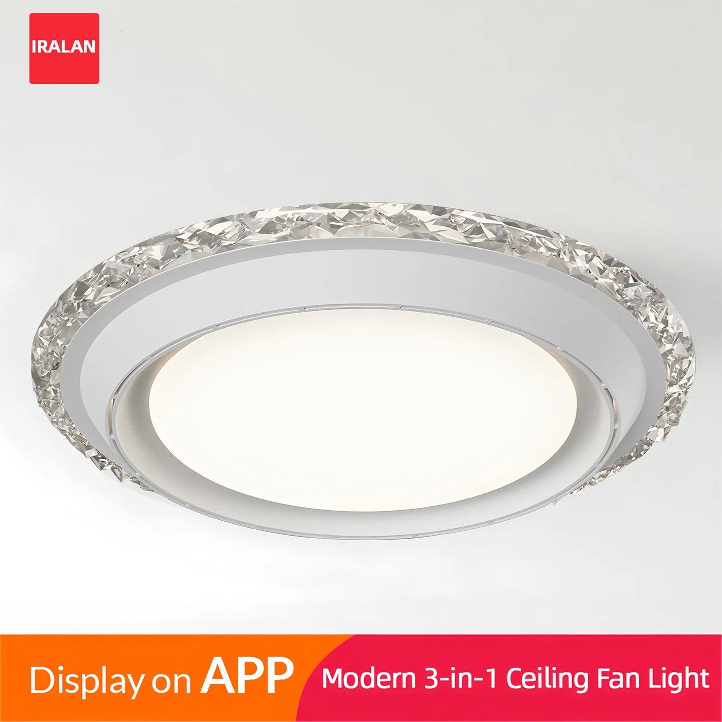 Smart Dimming Ceiling Fan with Light Energy-saving Modern 3-in-1 Ceiling Lamp Fan Home Lighting Led Ceiling Light Fixture