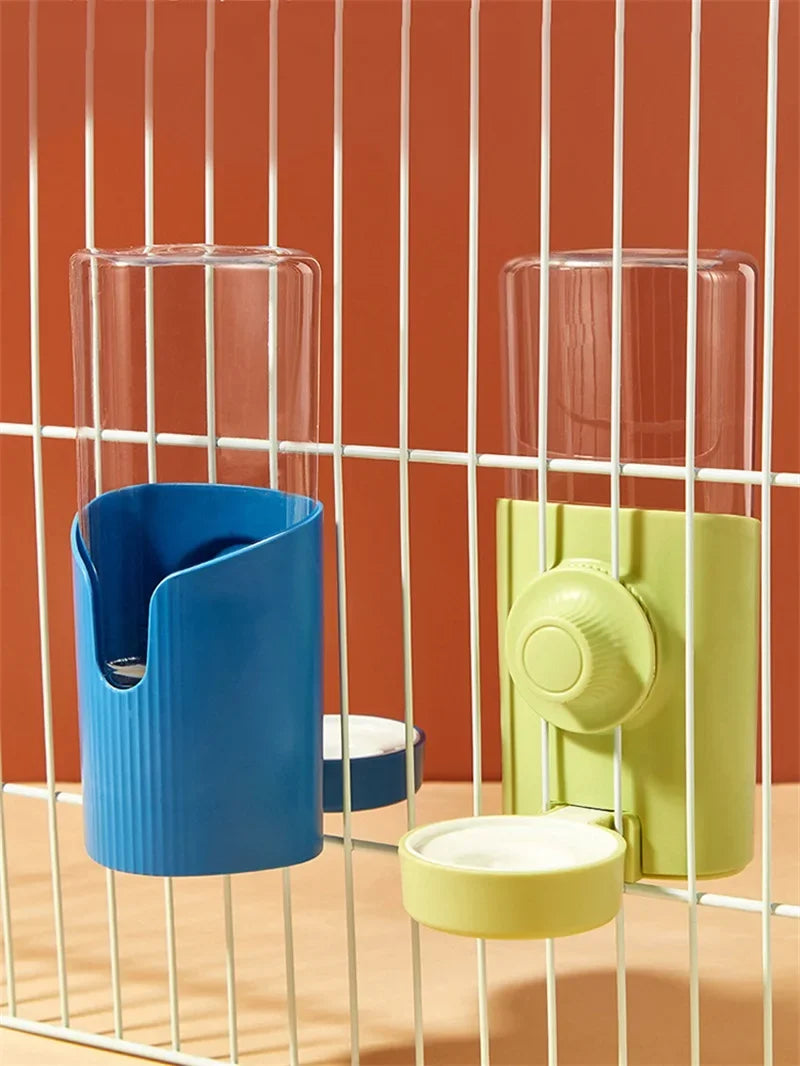 Water Dispenser Pet Automatic Pet Feeder Hanging Bowl Water Bottle Food Container Dispenser for Puppy Cats Rabbit Guinea Pig