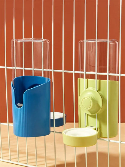 Water Dispenser Pet Automatic Pet Feeder Hanging Bowl Water Bottle Food Container Dispenser for Puppy Cats Rabbit Guinea Pig
