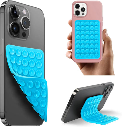 Heart Shape Double Sided Phone Suction Holder, Multi-Purpose Silicone Suction Cup Phone Mount Phone Case Sticky Phone Grip