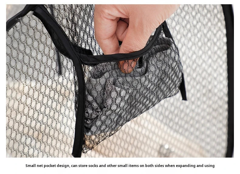 Dirty Clothes Basket Skeleton Ventilated Foldable Easy Storage Portable Large Capacity Clothes Basket