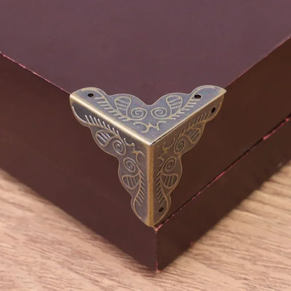 Antique Corner Protector Furniture Corners with Screws Jewelry Box Table Corner Brackets DIY Furniture Decorative Metal Corners