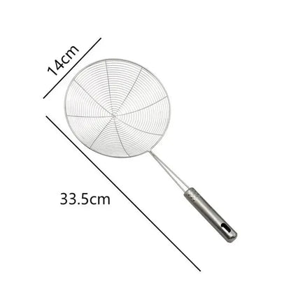 1PC Stainless Steel Strainer Ladle Skimmer Oval Fine Mesh Oil Pot Strainers Home Kitchen Tools Strainer Oil Skim Grease Foam