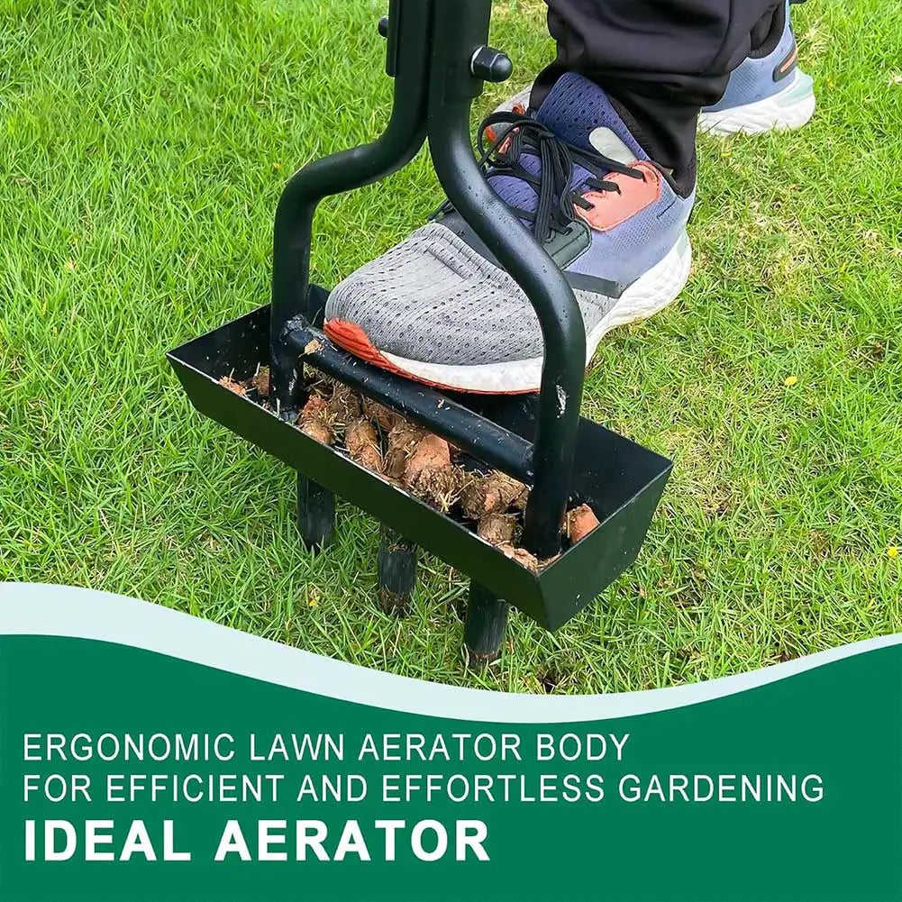 Manual Lawn Aerator Lawn Aerator Coring Tool with Cleaning Tool Grass Aeration Gardening Tool T-shaped Handle for Lawn Yard Care