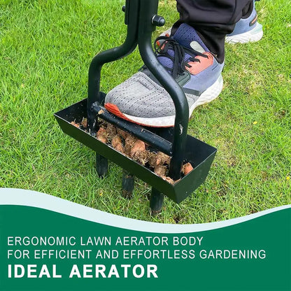Manual Lawn Aerator Lawn Aerator Coring Tool with Cleaning Tool Grass Aeration Gardening Tool T-shaped Handle for Lawn Yard Care