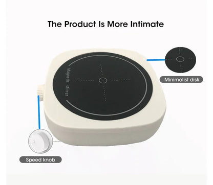Magnetic Stirrer Kitchen Liquid Mixing Mini Lab Stir Mixer Portable Stirrer Plate with Stir Bar USB 2L 4000RPM for Laboratory