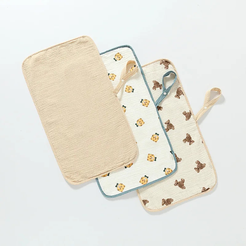 Foldable Baby Infant Cotton Changing Pads Reusable Soft Cotton Infant Mat Changing Pad for Newborn Underpads Two-sided Mattress