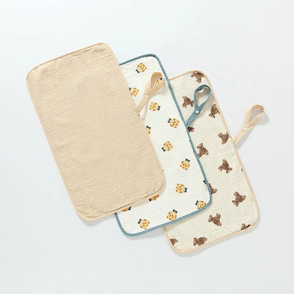 Foldable Baby Infant Cotton Changing Pads Reusable Soft Cotton Infant Mat Changing Pad for Newborn Underpads Two-sided Mattress