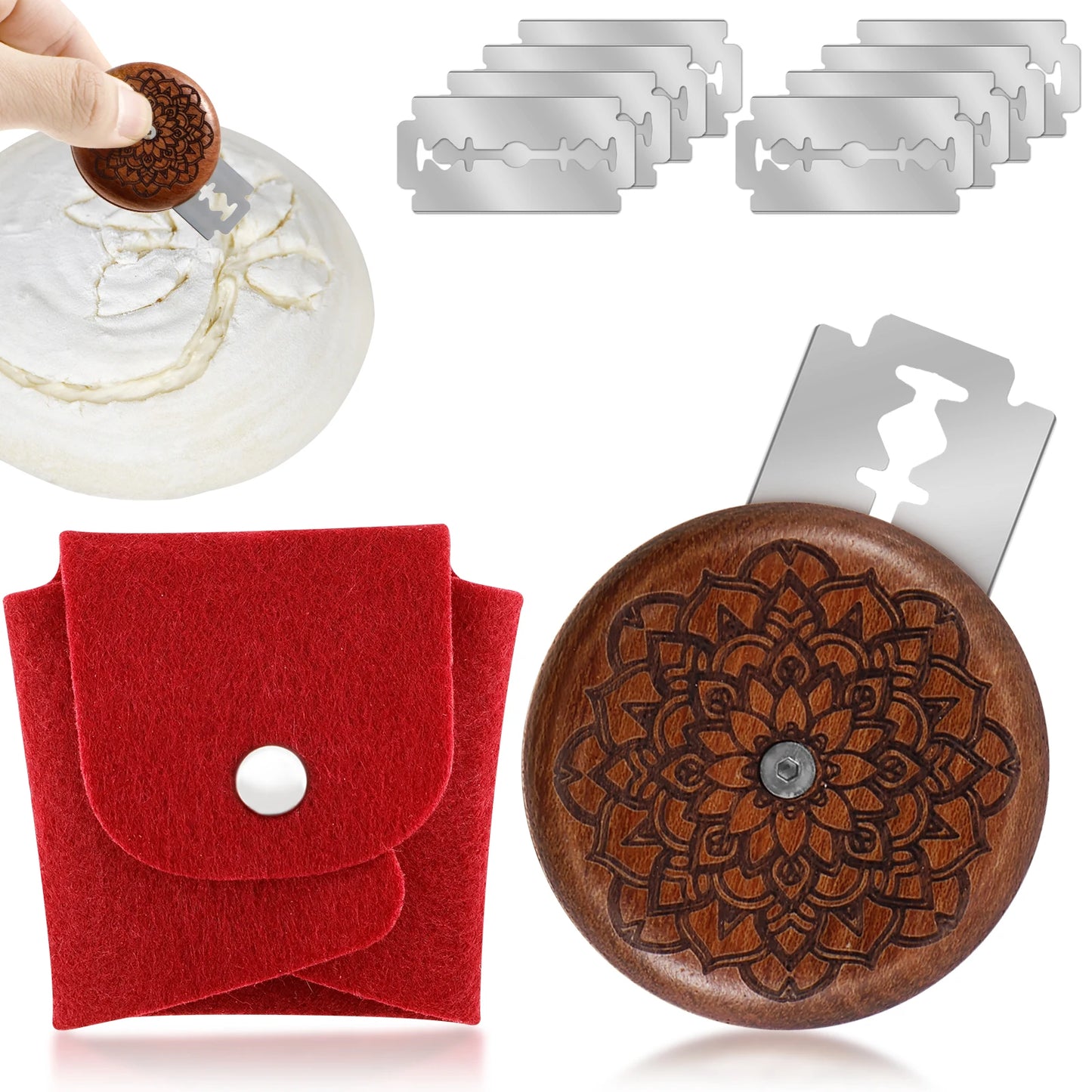 Wooden Bread Knife Bread Bakery Lame Tools French Bread Scorer Baking Source Dough Bread Knife Cutter Tools DIY Sourdough Bread