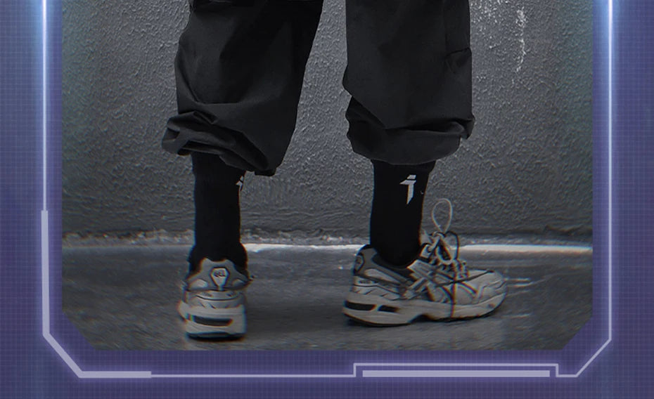 Techwear Tactical Skirt Pants Men's Fashion Streetwear Baggy Cargo Pants Joggers Black Loose Sweatpants